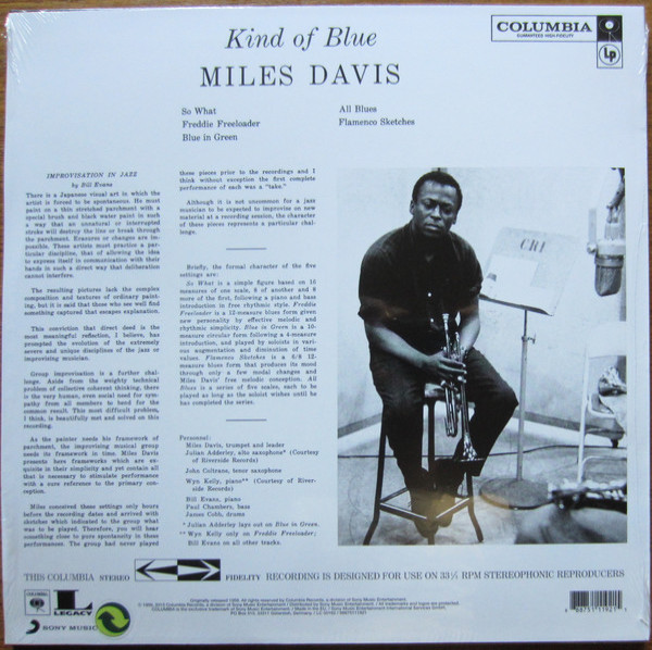 Miles Davis - Kind of Blue (LP) (Back)