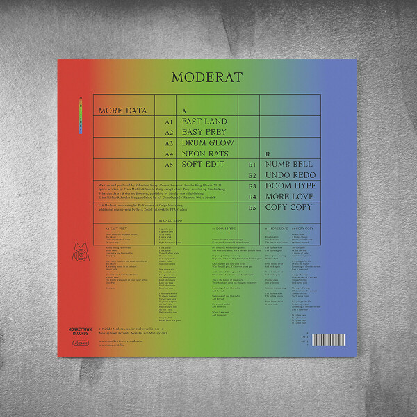 Moderat - MORE D4TA (180g Vinyl Deluxe Edition + Poster) (Back)