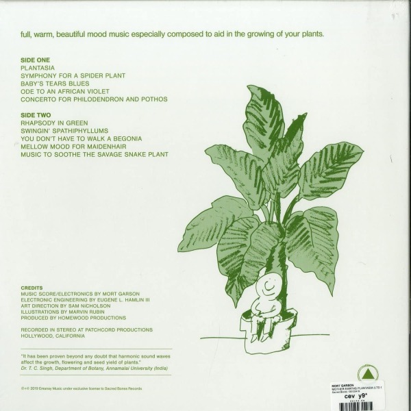 Mort Garson - Mother Earth's Plantasia (LTD. GREEN VINYL) (Back)