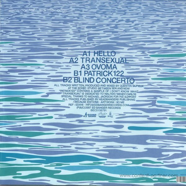 Mr. Oizo - Transexual - (2017 Re Edition) (Back)