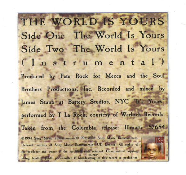 NAS - The World Is Yours (7") (Back)