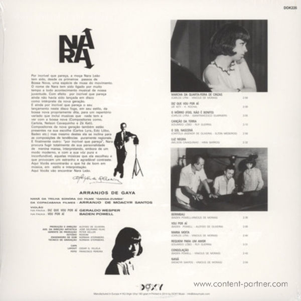 Nara Leao - Nara (LP + CD) (Back)