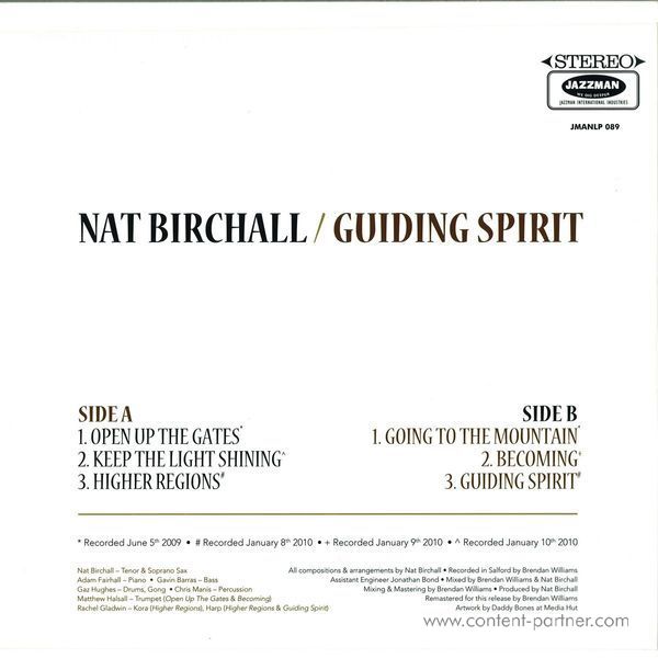 Nat Birchall - Guiding Spirit (LP) (Back)