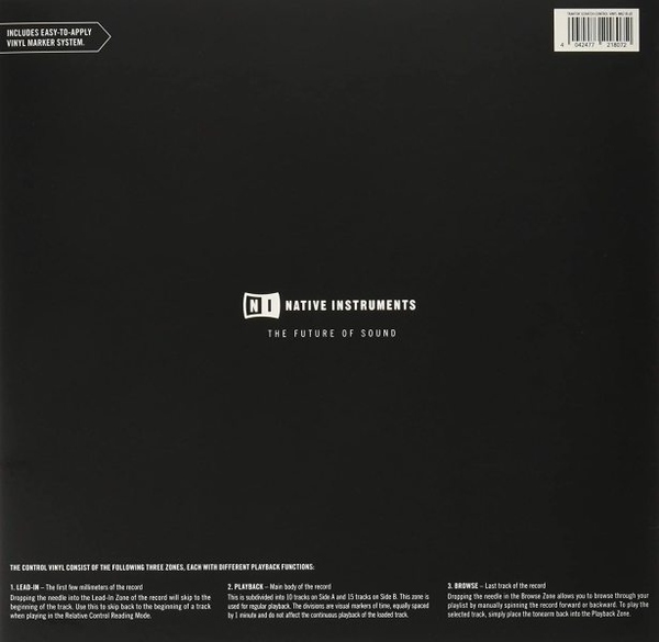 Native Instruments - Control Vinyl MK2 BLAU (Back)
