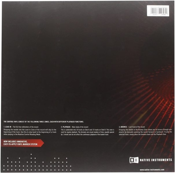Native Instruments - Control Vinyl MK2 WEISS (Back)