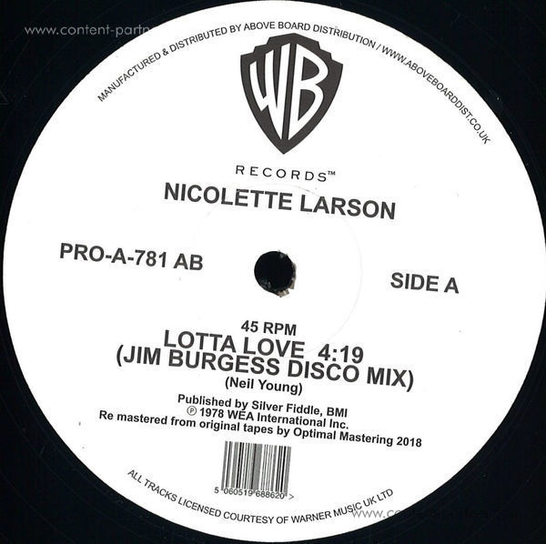 Nicolette Larson - Lotta Love (jim Burgess Disco Mix)