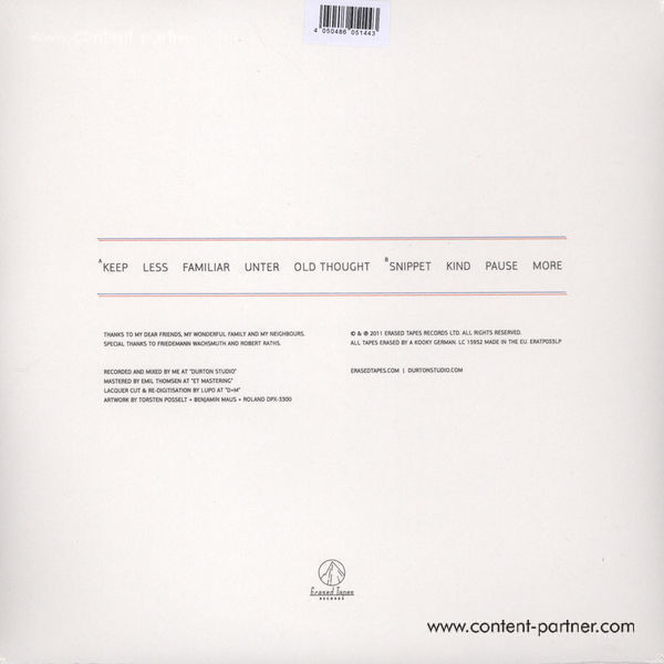 Nils Frahm - Felt (LP) (Back)