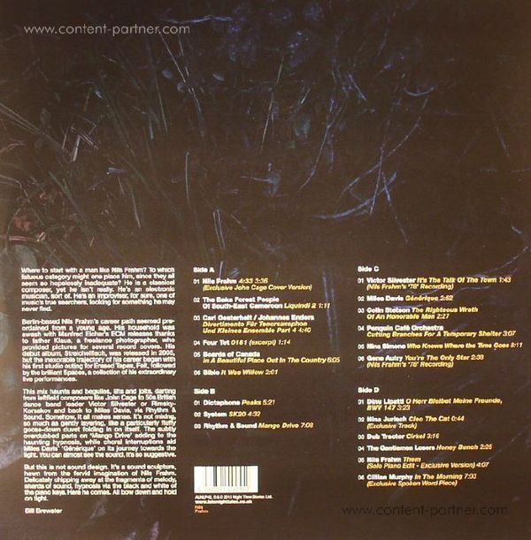 Nils Frahm - Late Night Tales (2LP+MP3/180g/Gatefold) (Back)