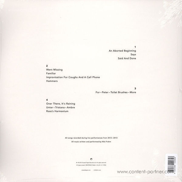 Nils Frahm - Spaces (2LP) (Back)