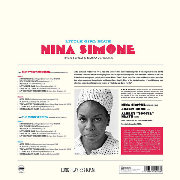 Nina Simone - Little Girl Blue (The Stereo & Mono Versions 2LP) (Back)