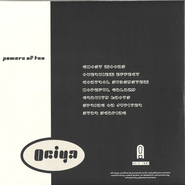 Ociya (Patricia & Tin Man) - Powers of Ten (2LP) (Back)