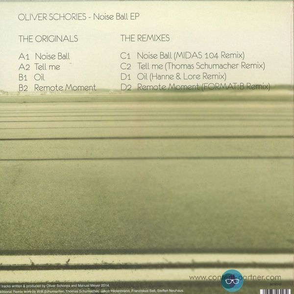 Oliver Schories - The Noise Ball Ep (Format:B, Hanne & Lor (Back)