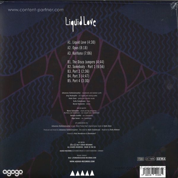 Onom Agemo And The Disco Jumpers - Liquid Love (180g LP + MP3) (Back)