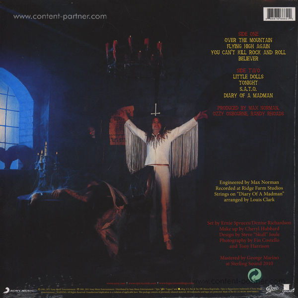 Ozzy Osbourne - Diary of a Madman (180g LP) (Back)