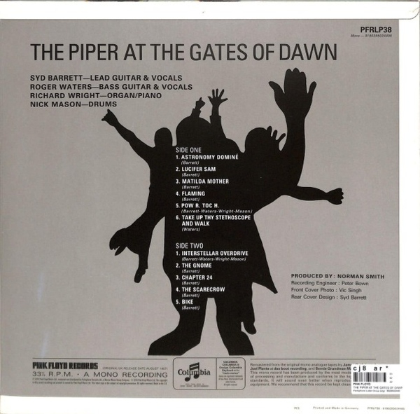 PINK FLOYD - PIPER AT THE GATES OF DAWN (Back)