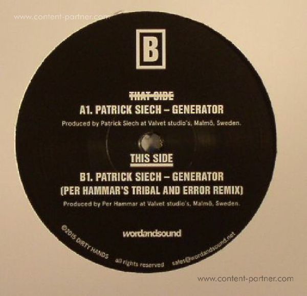 Patrick Siech - Generator, Per Hammar Rmx (Back)