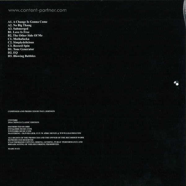 Paul Johnson - The Other Side Of Me 2x12" (Back)