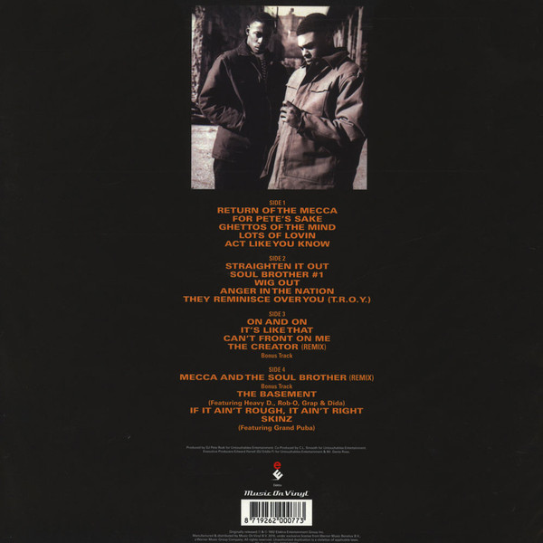 Pete Rock & C.L. Smooth - Mecca & The Soul Brother (2LP, 180g) (Back)