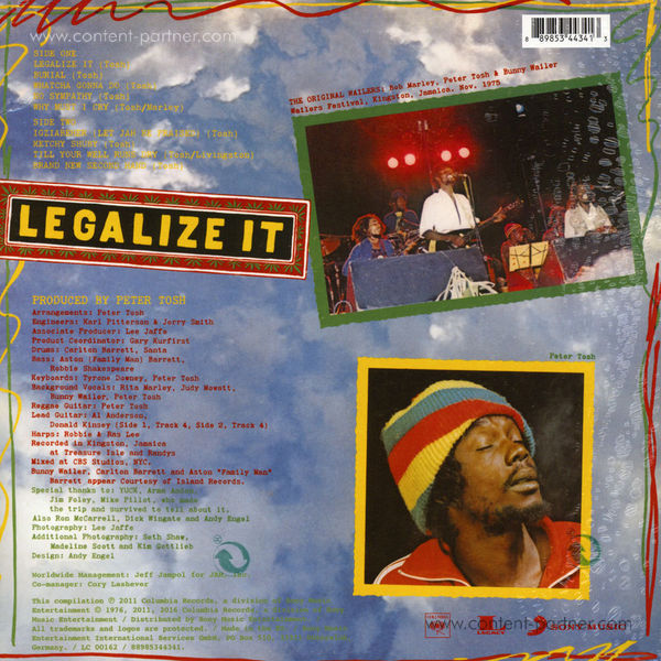 Peter Tosh - Legalise It (180g 2LP) (Back)