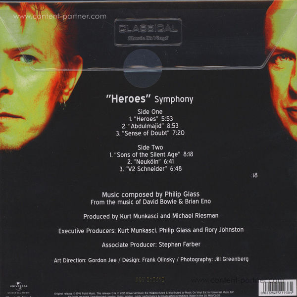 Philip Glass - Heroes Symphony (LP) (Back)