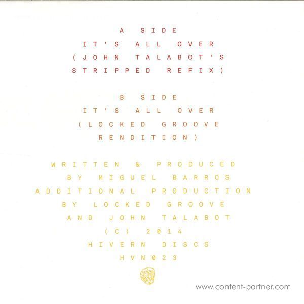 Pional - It's All Over Remixes (Back)