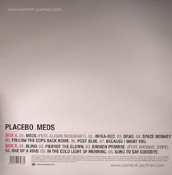 Placebo - Never Let Me Go (Black 2LP Gatefold) (Back)