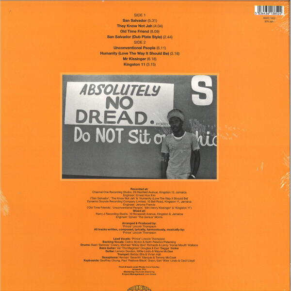 Prince Lincoln & Royal Rasses - Humanity (Colored LP) (Back)