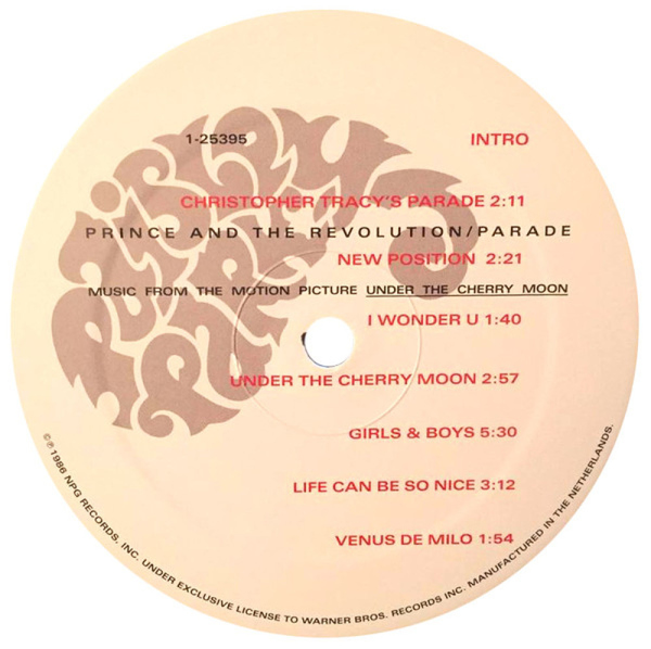 Prince - Parade - 180G LP Re-issue (Warners) (Back)