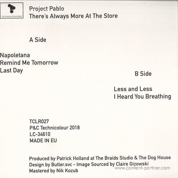 Project Pablo - There Is Always More At The Store (Back)