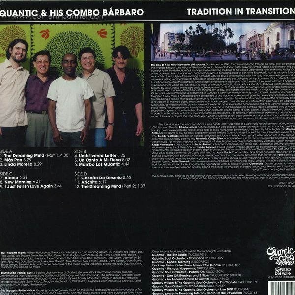 Quantic & His Combo Barbaro - Tradition In Transition (2LP+MP3) (Back)