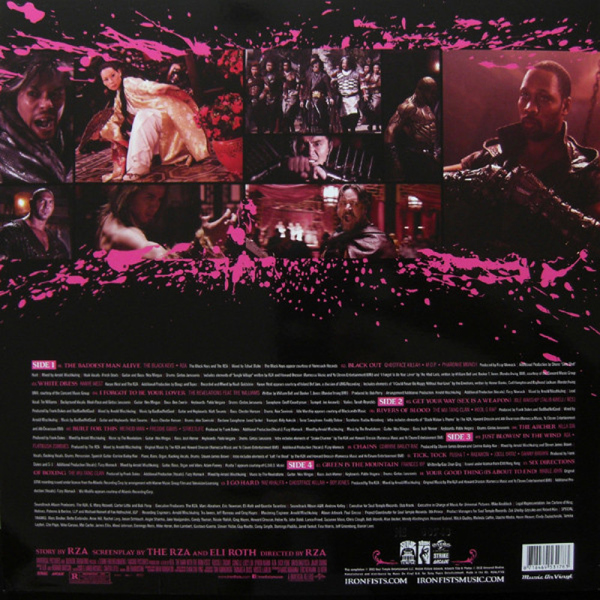 Quentin Tarantino Presents / V.A. - Man With The Iron Fists (OST) (Ltd. Coloured 2LP) (Back)