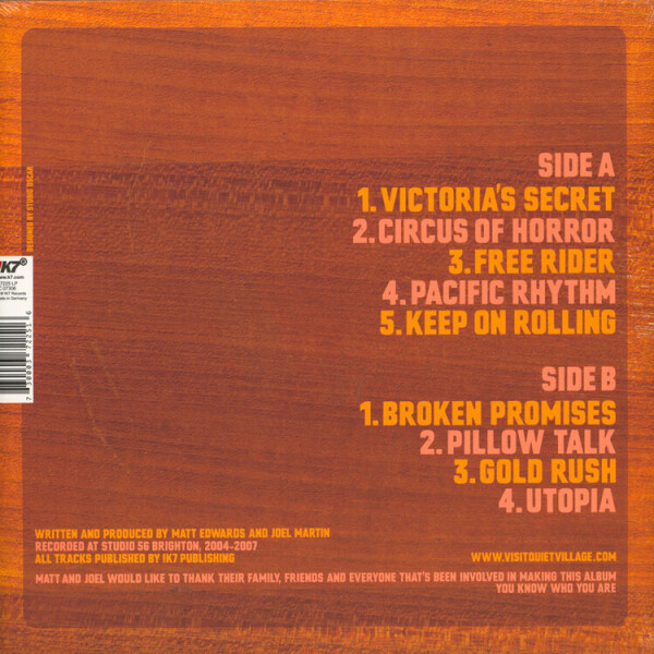 Quiet Village - Silent Movie (Ltd. RSD Edition Coloured Vinyl LP) (Back)