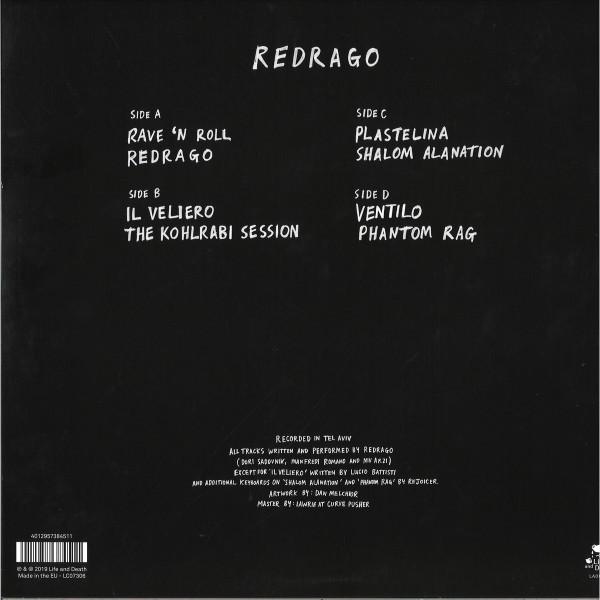 Redrago - Redrago (4 Coloured splatter on clear Vinyl 2LP) (Back)