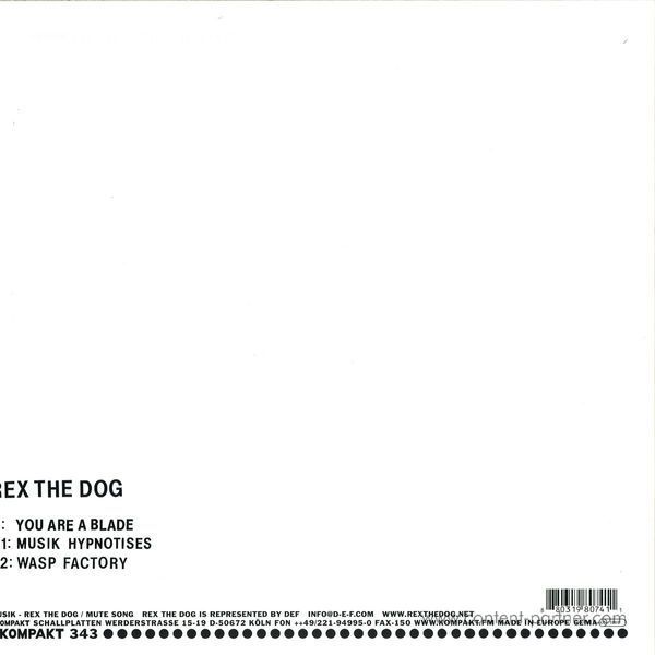 Rex The Dog - You Are A Blade (Repressed) (Back)