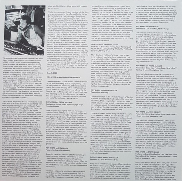 Roy Ayers - Virgin Ubiquity: Unreleased Recordings 1976-81 (Back)