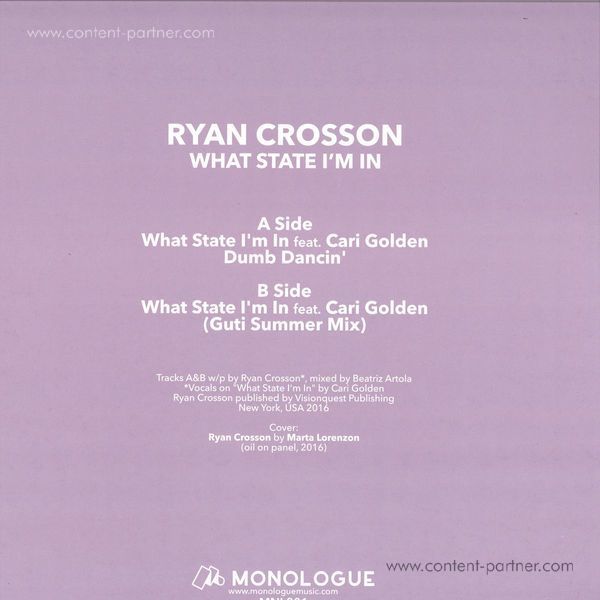 Ryan Crosson - What State I'm in (Back)