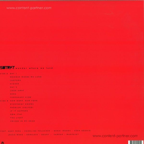 SBTRKT - Wonder Where We Land (Back)