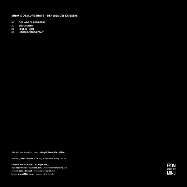 SHDW & Obscure Shape - Der Weg Des Kriegers (Transparent Marbled Vinyl) (Back)
