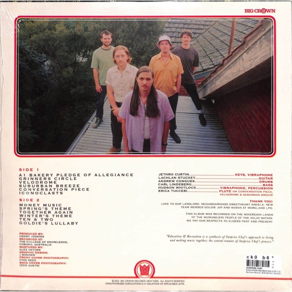SURPRISE CHEF - EDUCATION & RECREATION -CLEAR RED VINYL (Back)