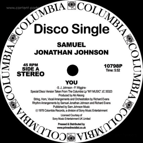 Samuel Jonathan Johnson - You / My Music (Back)