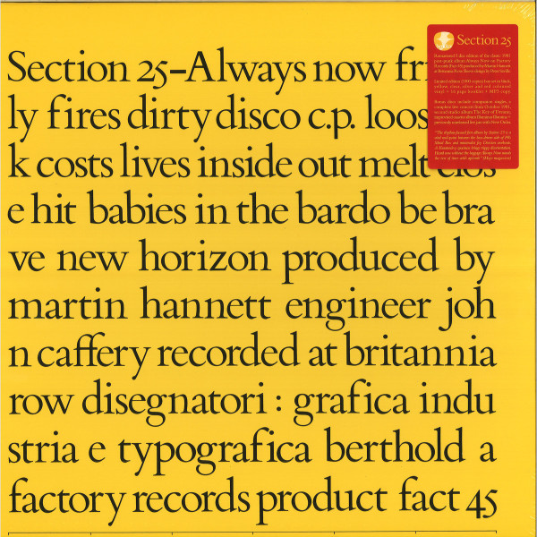 Section 25 - Always Now (Ltd. Deluxe 5LP Box Set)