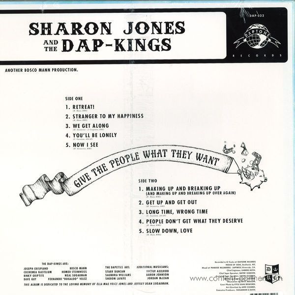 Sharon Jones & The Dap-Kings - Give the People What They Want (LP+mp3) (Back)