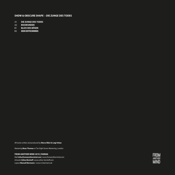 Shdw & Obscure Shape - Die Zunge Des Todes EP (Back)
