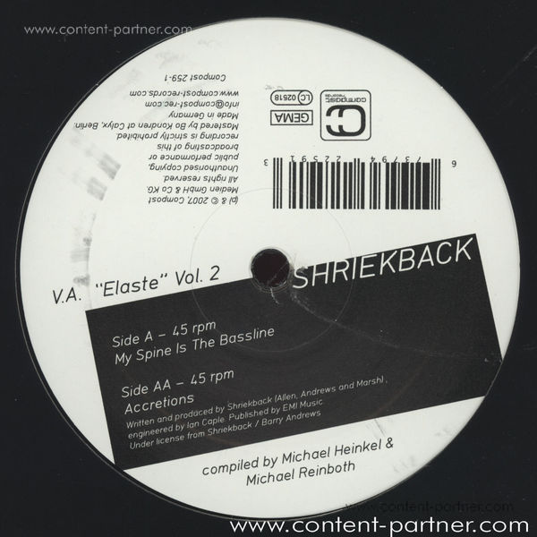 Shriek Back - Elaste Vol. 2 EP