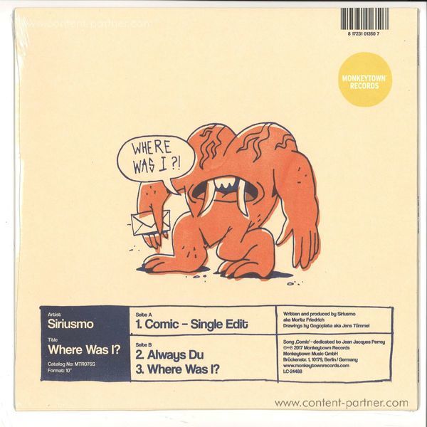 Siriusmo - Where Was I? (Back)