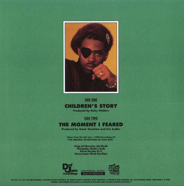 Slick Rick - Children's Story (7") (Back)