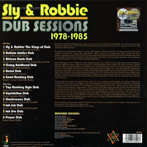 Sly & Robbie - Dub Session 1978-1985 (Back)