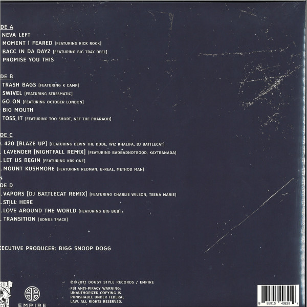 Snoop Dogg - Neva Left (Ltd. Green Vinyl 2LP) (Back)