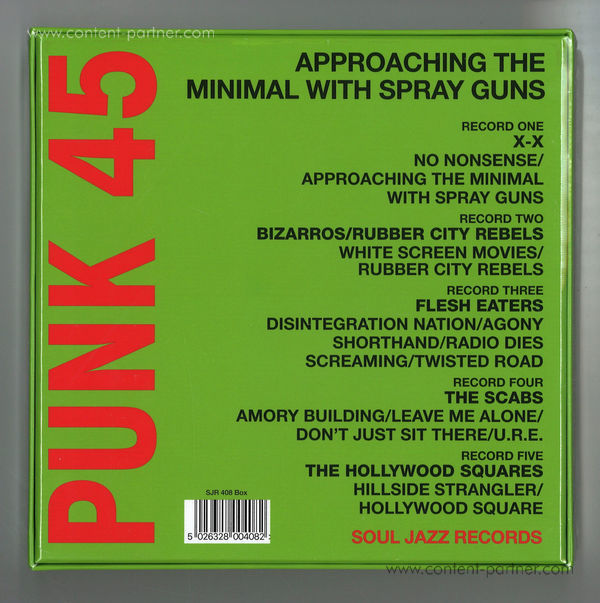 Soul Jazz Records Presents - Punk 45 M Approaching The Minimal With Spray Guns (Back)