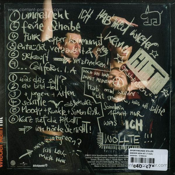 Sportfreunde Stiller - Wieder kein Hit / Es muss was Wunderbare (Back)